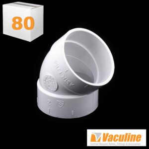 CBI215 Vaculine Central Vacuum 3-Way 90-Degree Elbow White Canplas