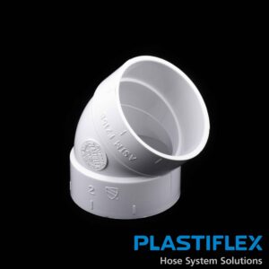 BI215 Central Vacuum Plastiflex 45-Degree ELL Spigot Connector