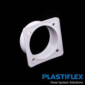 BI630 White Plastiflex Central Vacuum Flanged Connector