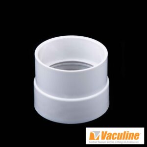 BI253 Vaculine Central Vacuum 2-inch to 1-7/8 inch Motor Reduction Connector White