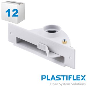 BI700CS-12 Vacpan White Flush Mount Sweep Inlet for Central Vacuum