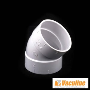 BI212 Vaculine Central Vacuum 38-Degree ELL Connector with Improved Performance