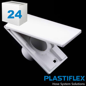 Central BI070CS-24 Plastiflex White Central Vacuum Valve - 3x5 Inch