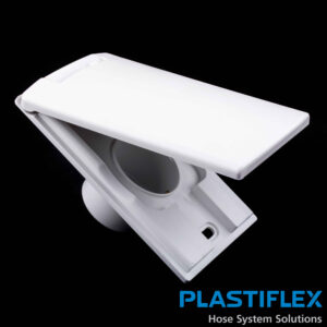 Central BI070 Plastiflex White Central Vacuum Valve - 3x5 Inch