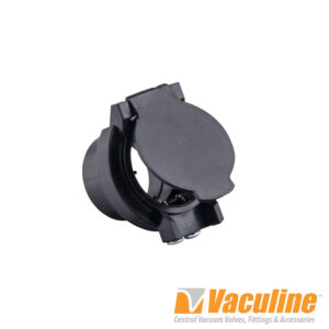 Vaculine BI312 Black Central Vacuum Utility Valve - Convenient Pin Jack