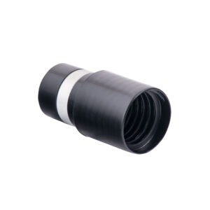 BI105 Black Central Vacuum Hose End, 1-1/4 Inch with Metal Band