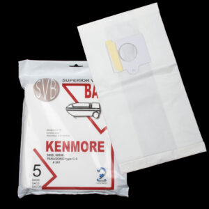 Kenmore Panasonic Canister Vacuum Bags Style Q/C (BA261, 5-Pack)