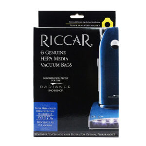 Riccar RPHC-6 Radiance Upright HEPA Vacuum Bags, Type P/R40, 6-Pack
