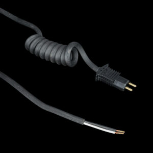 C500C Black 2-Pin Curly Pigtail Cord for Powerbrush to Swivel Connection, 48-Inch